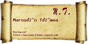 Marosán Tímea névjegykártya