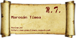 Marosán Tímea névjegykártya