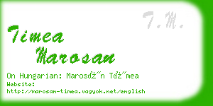 timea marosan business card